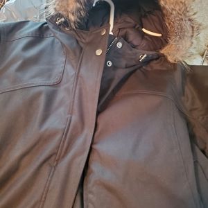 Eddie Bauer Womens XXL Winter Coat Black Premium Goose Down Like New WARM NICE!